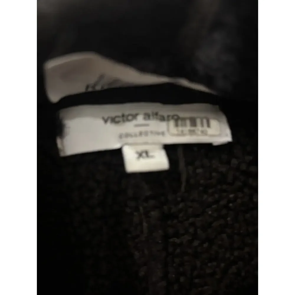 Victor Alfaro Womens Brown Leather Long Sleeve Open Front Overcoat Size XL Vegan - Picture 3 of 4